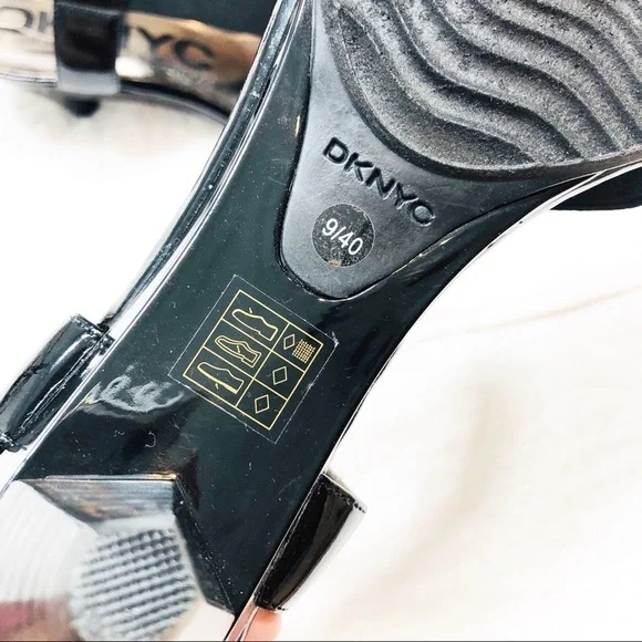 🔥 DKNYC Valentina black patent leather sandals sz9 - Picture 4 of 8